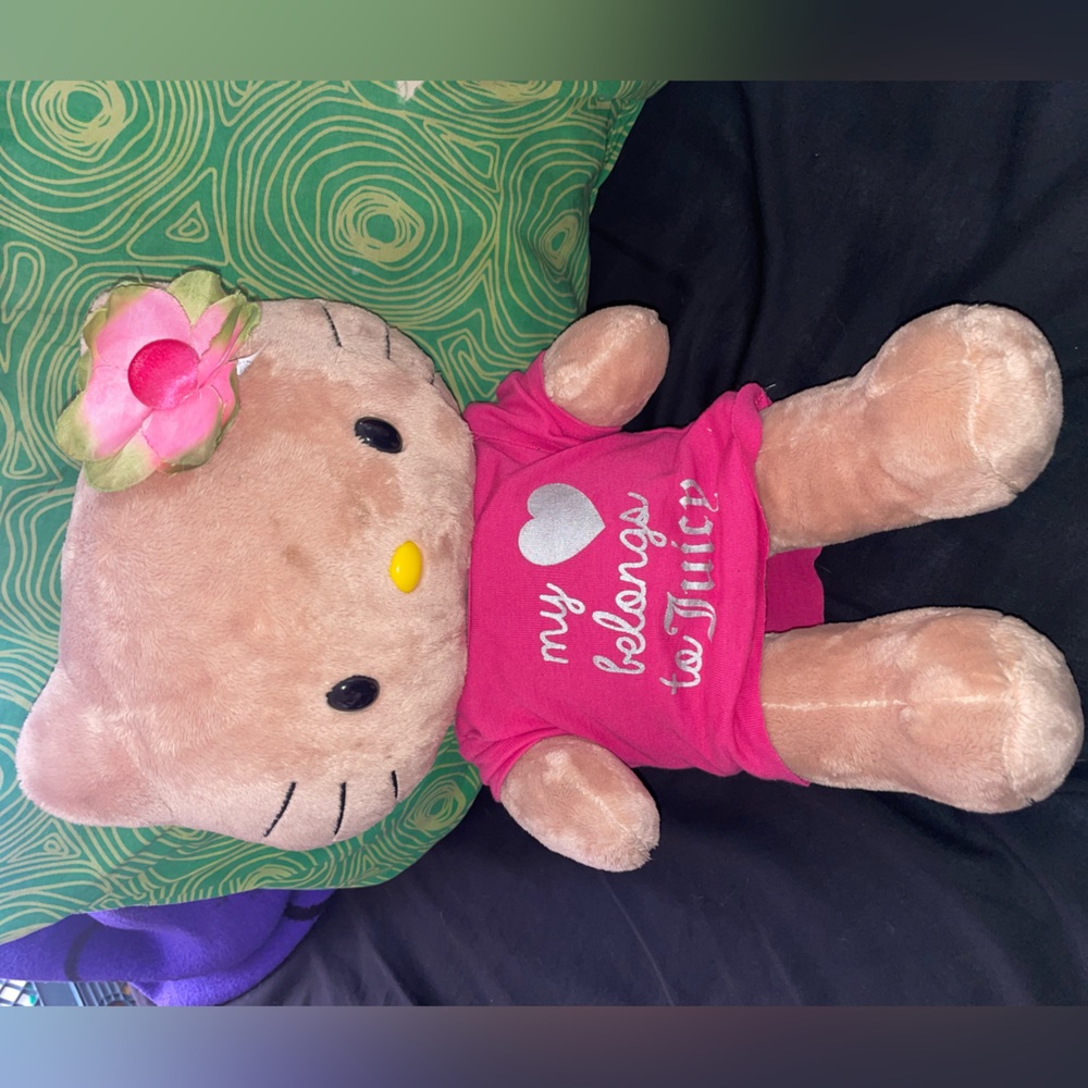 Hawaiian Build a Bear Hello Kitty plush with 'Juicy' baby tee and Flower bow